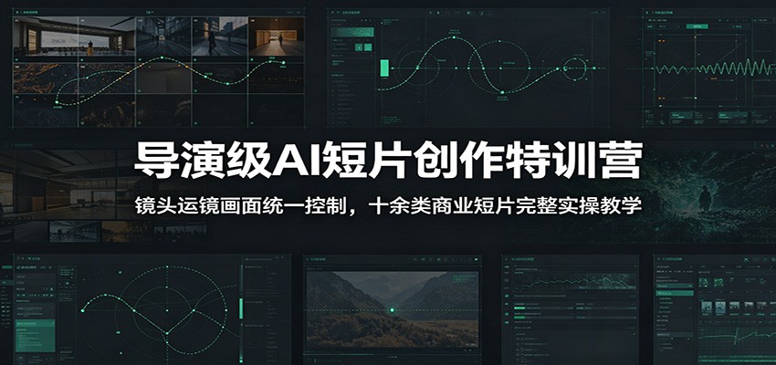 导演级AI短片创作特训营：镜头运镜画面统一控制，十余类商业短片完整实操教学(更新)-shxbox省心宝盒
