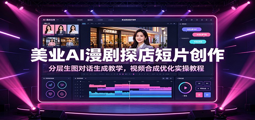 美业AI漫剧探店短片创作：分层生图对话生成教学，视频合成优化实操教程-shxbox省心宝盒