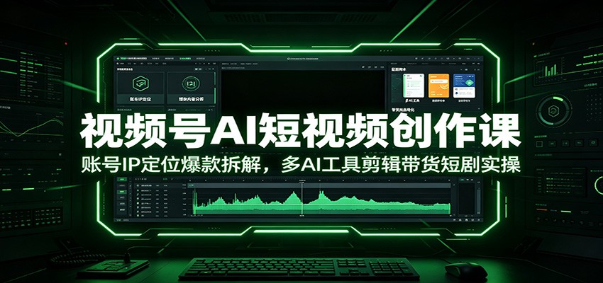 视频号AI短视频创作课：账号IP定位爆款拆解，多AI工具剪辑带货短剧实操-shxbox省心宝盒
