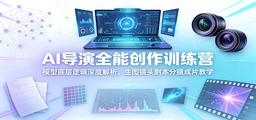 AI导演全能创作训练营：模型底层逻辑深度解析，生图镜头剧本分镜成片教学-shxbox省心宝盒