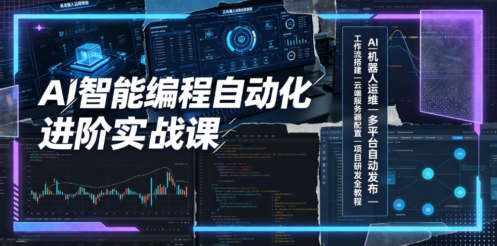 AI智能编程自动化进阶实战课｜AI机器人运维、多平台自动发布、工作流搭建、云端服务器配置与项目研发全教程-shxbox省心宝盒
