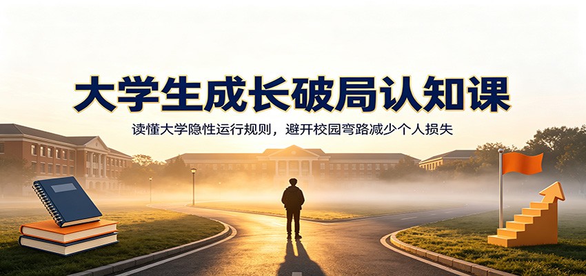 大学生成长破局认知课：读懂大学隐性运行规则，避开校园弯路减少个人损失-shxbox省心宝盒