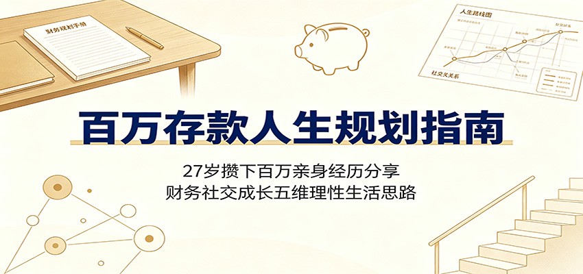 百万存款人生规划指南：27岁攒下百万亲身经历分享，财务社交成长五维理性生活思路-shxbox省心宝盒