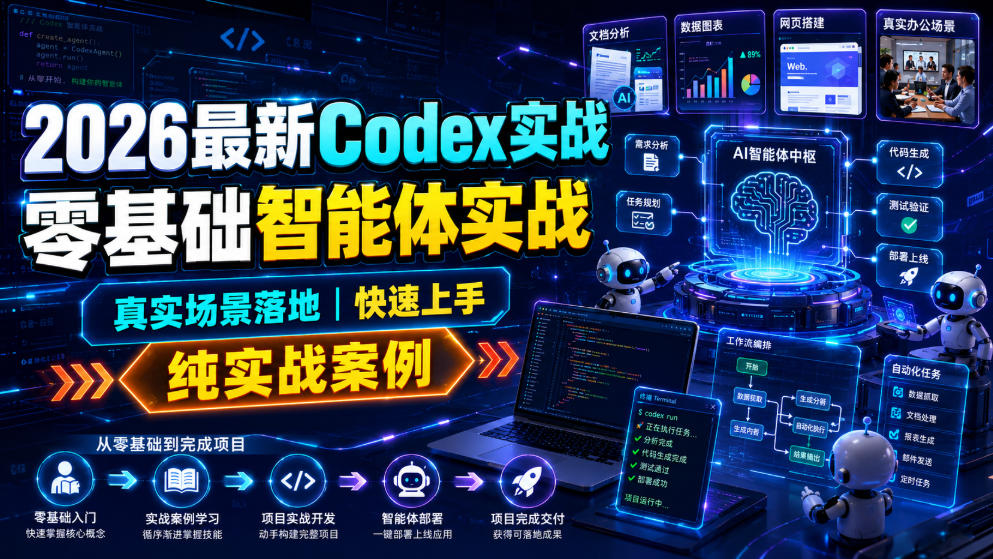 2026最新Codex实战零基础智能体实战，真实场景落地，快速上手，纯实战案例-shxbox省心宝盒