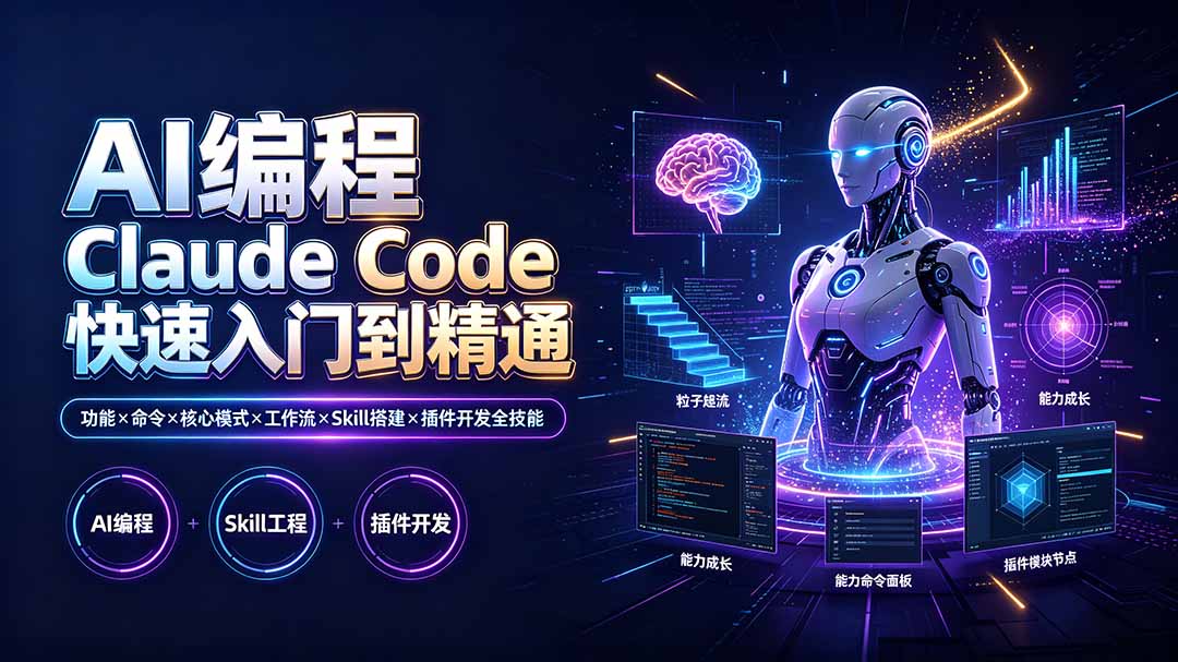 AI编程 Claude Code快速入门到精通：功能×命令×核心模式×工作流×Skill搭建×插件开发全技能-shxbox省心宝盒