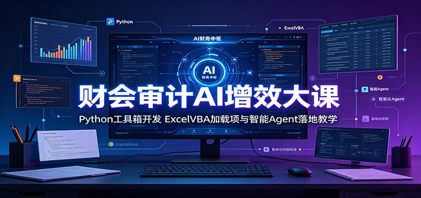 财会审计AI增效大课：Python工具箱开发，ExcelVBA加载项与智能Agent落地教学-shxbox省心宝盒