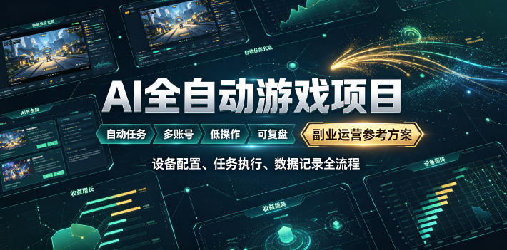 AI全自动游戏躺賺副业：日入几百，稳定运行三年的项目！【揭秘】-shxbox省心宝盒