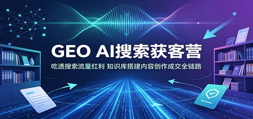 GEO AI搜索获客营：吃透搜索流量红利，知识库搭建内容创作成交全链路-shxbox省心宝盒