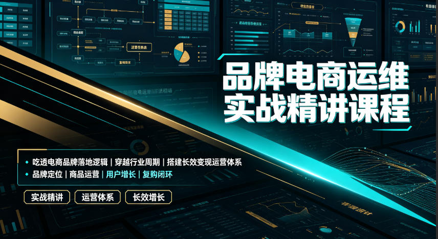品牌电商运维实战精讲课程｜吃透电商品牌落地逻辑、穿越行业周期、搭建长效变现运营体系-shxbox省心宝盒