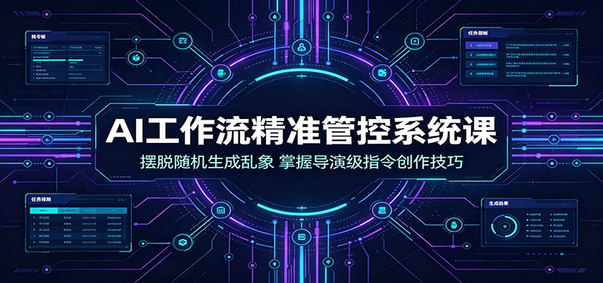 AI工作流精准管控系统课：摆脱随机生成乱象，掌握导演级指令创作技巧-shxbox省心宝盒