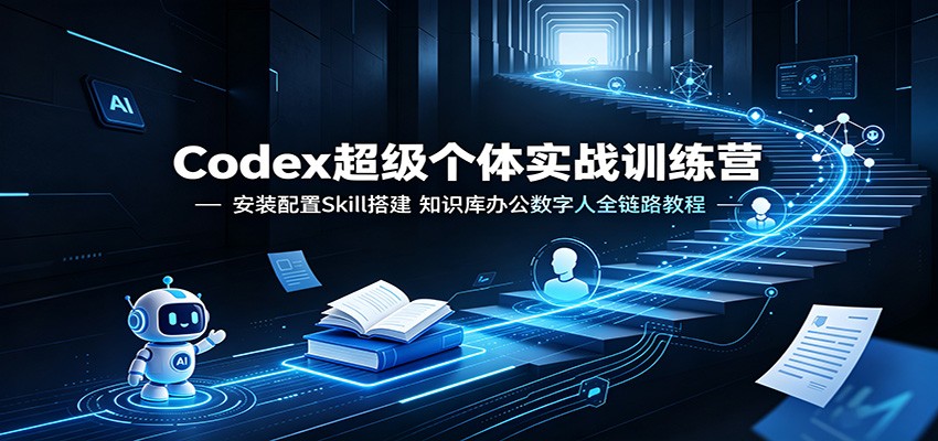 Codex超级个体实战训练营：安装配置Skill搭建，知识库办公数字人全链路教程-shxbox省心宝盒