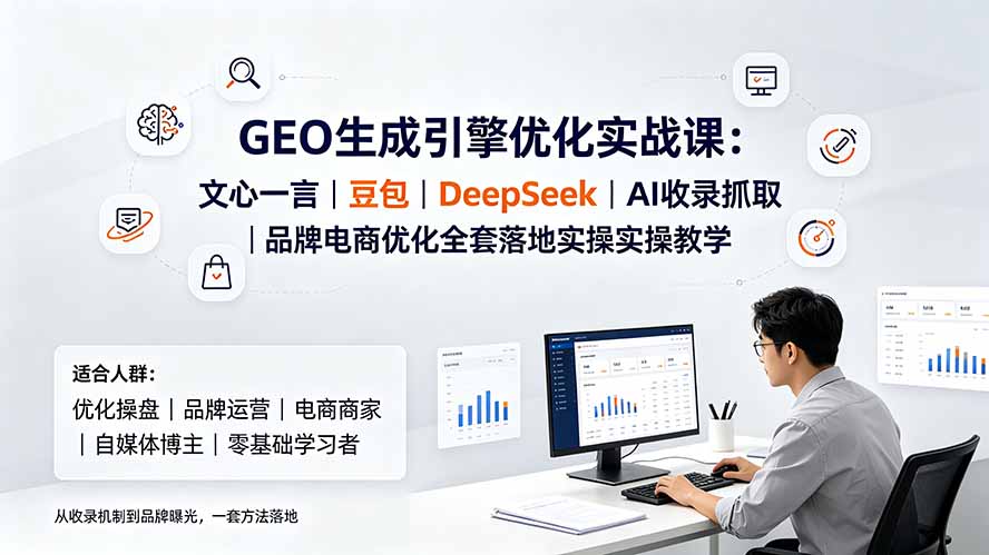 GEO生成引擎优化实战课:文心一言|豆包|DeepSeek|AI收录抓取|品牌电商优化全套落地实操教学-shxbox省心宝盒