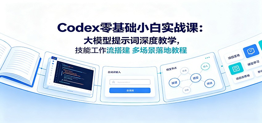 Codex零基础小白实战课：大模型提示词深度教学，技能工作流搭建多场景落地教程-shxbox省心宝盒