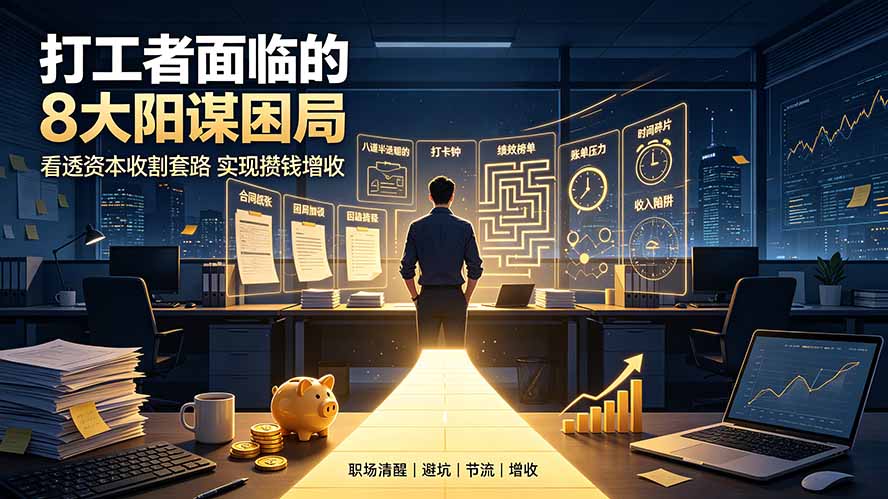 付费文章：打工者面临的8大阳谋困局，看透资本收割套路实现攒钱增收-shxbox省心宝盒