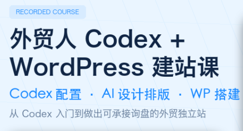 外贸人Codex + WordPress建站课-shxbox省心宝盒