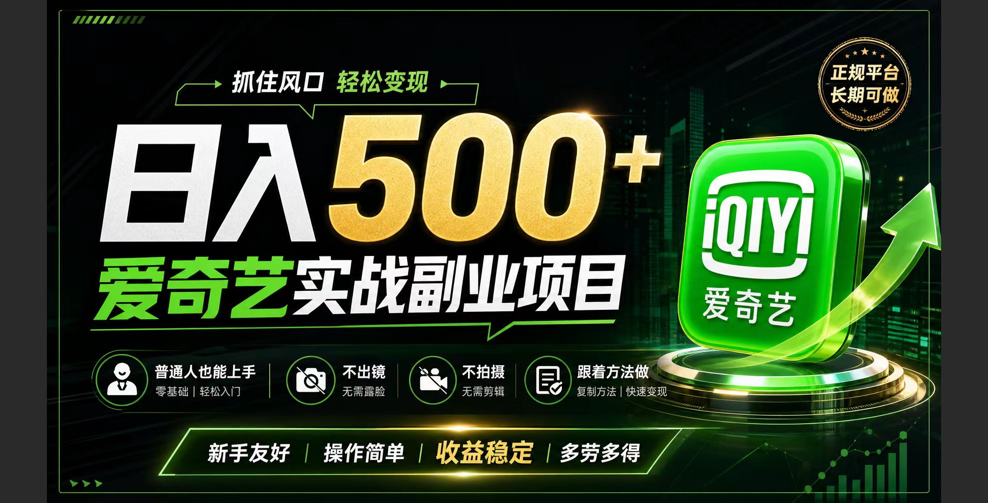 普通人必做的爱奇艺赛道变现!稳定日500+,翻身的机会真来了!抓住风口！-shxbox省心宝盒