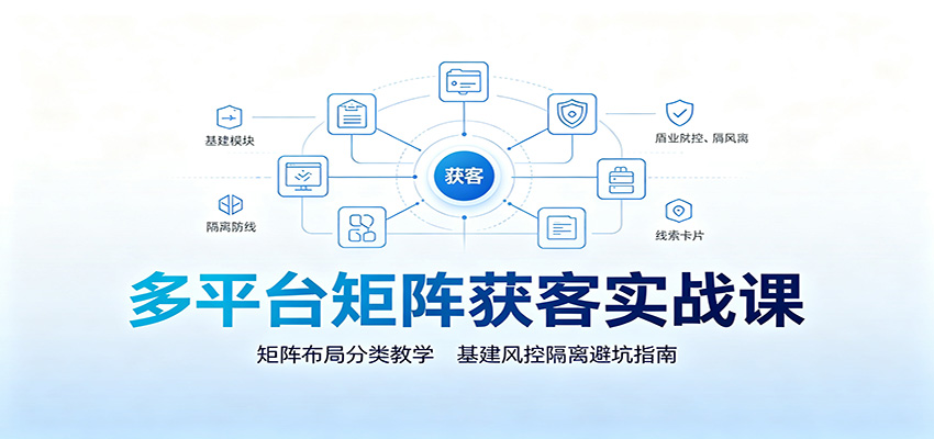 多平台矩阵获客实战课：矩阵布局分类教学，基建风控隔离避坑指南-shxbox省心宝盒