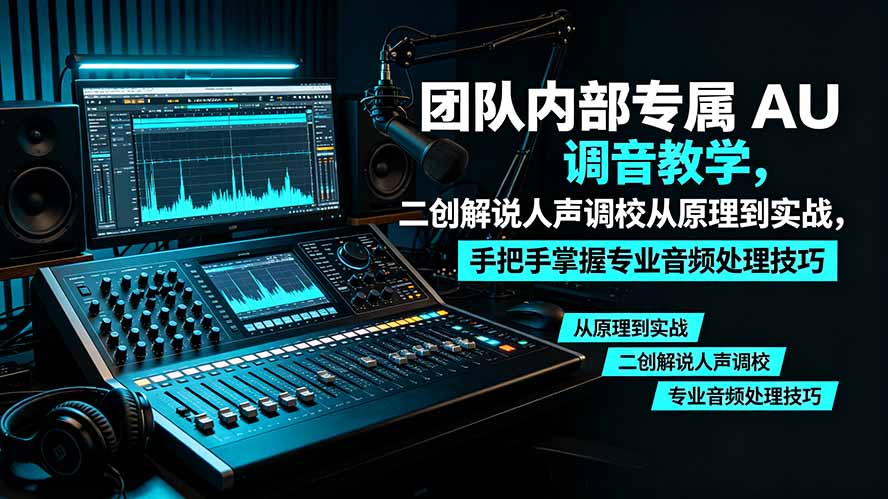 某大佬团队内部专属 AU 调音教学，二创解说人声调校从原理到实战，手把手掌握专业音频处理技巧-shxbox省心宝盒