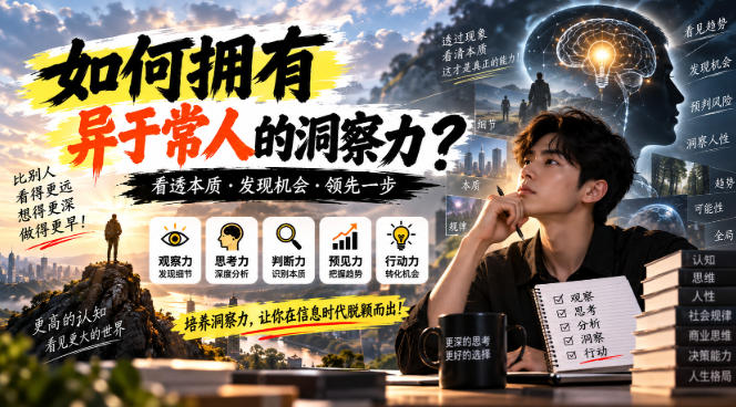 某公众号付费文章：如何拥有异于常人的洞察力？-shxbox省心宝盒