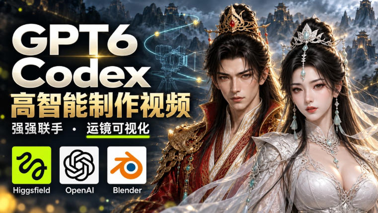 GPT-6 Astra×Codex高智能制作视频！联手Higgsfield，运镜可视化实战-shxbox省心宝盒
