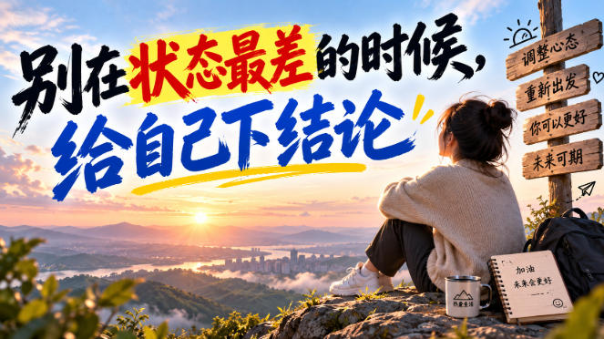 某公众号付费文章：别在状态最差的时候，给自己下结论-shxbox省心宝盒