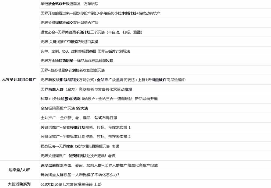 图片[2]-2026淘天开单秘籍PRO实战陪跑课程-更新1012：全套落地运营玩法，一站式解决淘宝流量低、不出单难题-shxbox省心宝盒