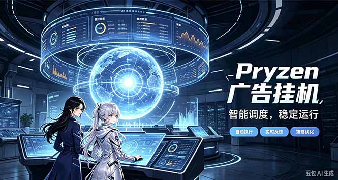 Pryzen广告全自动挂机给自己一个交代，门槛低，零基础小白也可以快速上手-shxbox省心宝盒