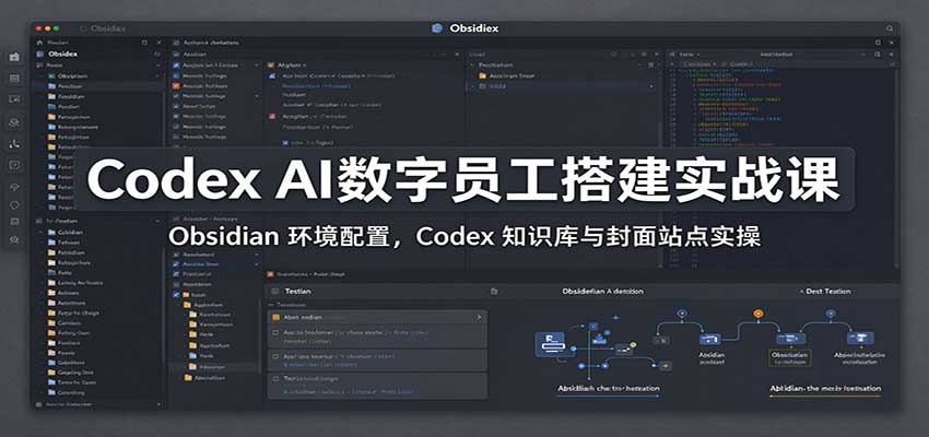 Codex AI数字员工搭建实战课：Obsidian 环境配置，Codex 知识库与封面站点实操-shxbox省心宝盒