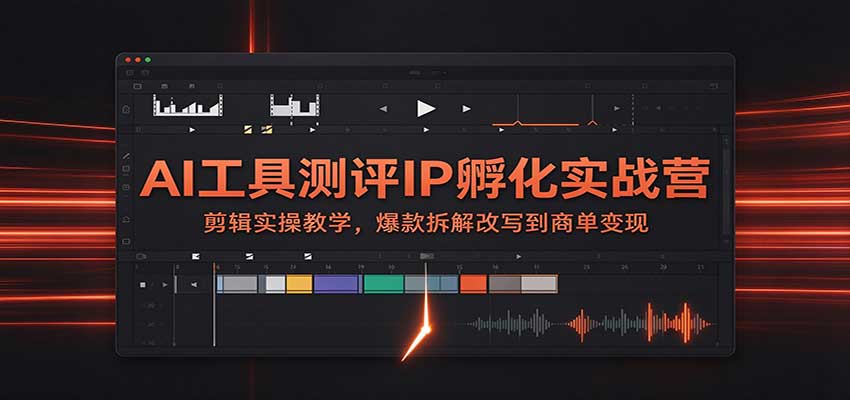 AI工具测评IP孵化实战营：剪辑实操教学，爆款拆解改写到商单变现-shxbox省心宝盒