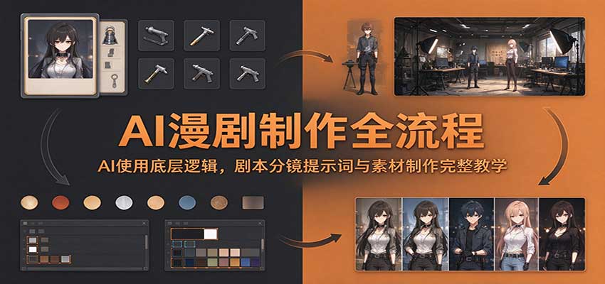 AI漫剧制作全流程：AI使用底层逻辑，剧本分镜提示词与素材制作完整教学-shxbox省心宝盒