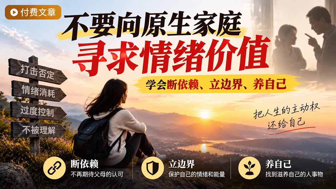 付费文章：不要向原生家庭寻求情绪价值，学会断依赖、立边界、养自己-shxbox省心宝盒
