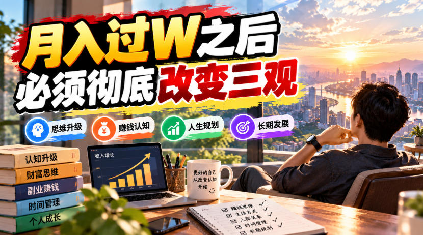某公众号付费文章：月入过W之后，必须彻底改变三观-shxbox省心宝盒