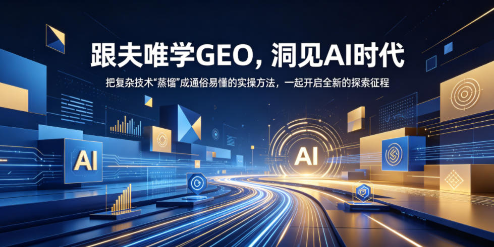 跟夫唯学GEO，洞见AI时代，把复杂技术“蒸馏”成通俗易懂的实操方法，一起开启全新的探索征程(更新26年10月)-shxbox省心宝盒