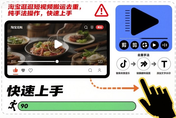 淘宝逛逛短视频搬运去重，纯手法操作，快速上手-shxbox省心宝盒