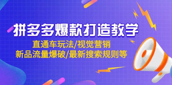 拼多多爆款打造教学：直通车玩法/视觉营销/新品流量爆破/最新搜索规则等-shxbox省心宝盒