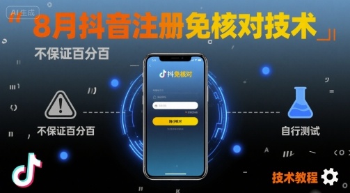 8月抖音注册免核对技术，不保证百分百，自测-shxbox省心宝盒