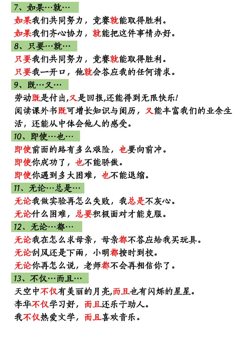 三上语文造句举例.关联词.常见扩句-shxbox省心宝盒