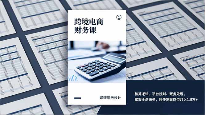 跨境电商财务课，核算逻辑、平台规则、账务处理，掌握全盘账务，胜任高薪岗位月入1.5万+-shxbox省心宝盒