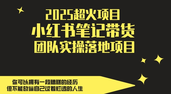 2025超火项目，副业最佳选择，小红书笔记带货团队实操落地项目，，轻松日入5张-shxbox省心宝盒