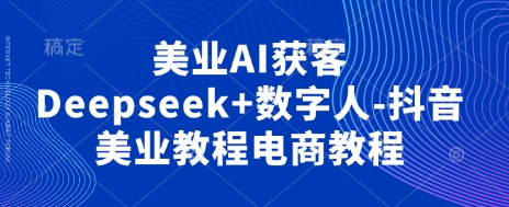 美业AI获客Deepseek+数字人-抖音美业教程电商教程-shxbox省心宝盒