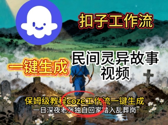 Coze扣子工作流一键生成民间灵异故事视频，保姆级教程搭建教学-shxbox省心宝盒