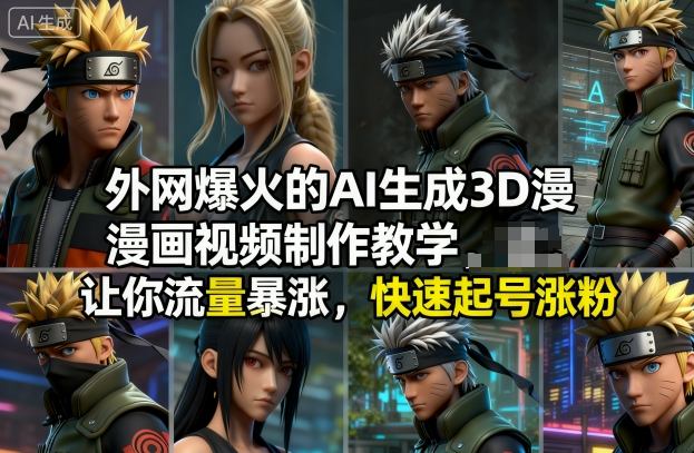 外网爆火的AI生成3D漫画视频制作教学，让你流量暴涨，快速起号涨粉！-shxbox省心宝盒