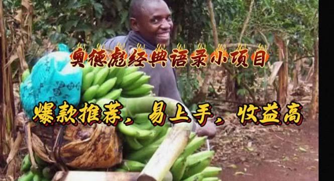 奥德彪经典语录小项目，爆款推荐，易上手，收益高-shxbox省心宝盒