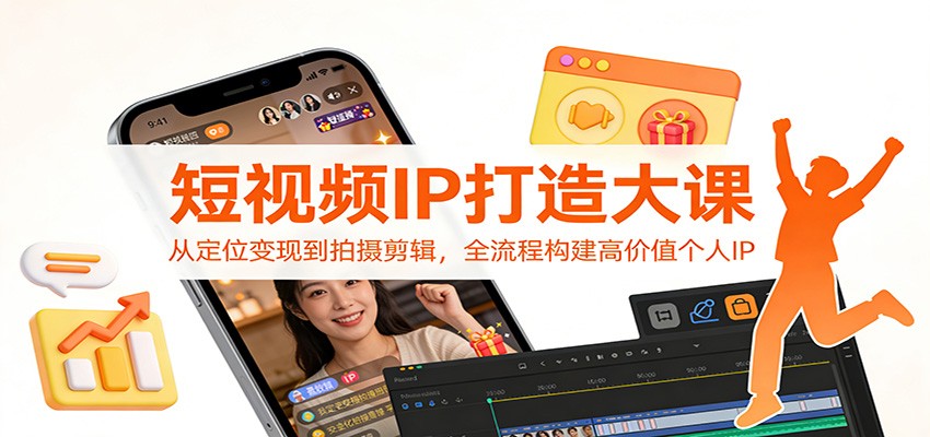 短视频IP打造大课：从定位变现到拍摄剪辑，全流程构建高价值个人IP-shxbox省心宝盒