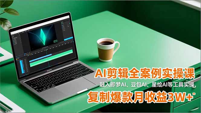 AI剪辑全案例实操课，融入即梦AI、豆包AI、星绘AI等工具实操，复制爆款月收益3W+-shxbox省心宝盒