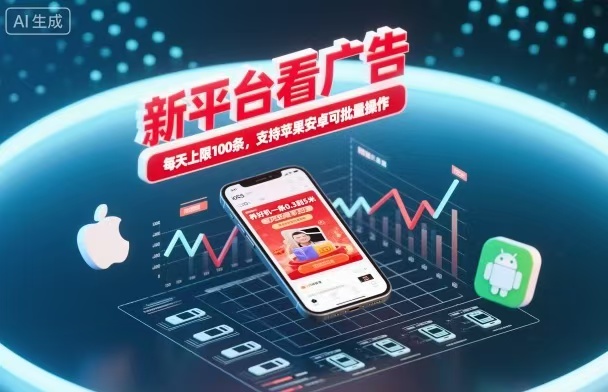 新台看广告，养好机一条5毛到5块，单机日入30到100，支持苹果安卓，可批量操作。-shxbox省心宝盒