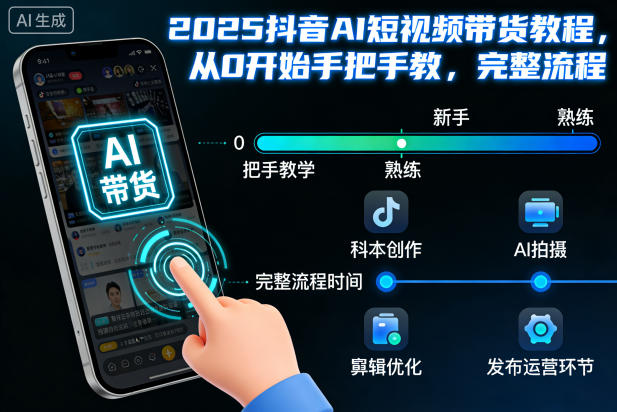 2025抖音AI短视频带货教程，从0开始手把手教，完整流程-shxbox省心宝盒
