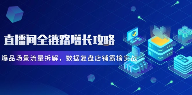 直播间全链路增长攻略，爆品场景流量拆解，数据复盘店铺霸榜实战-shxbox省心宝盒