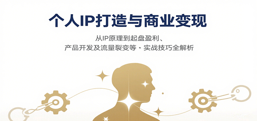 个人IP打造与商业变现，从IP原理到起盘盈利、产品开发及流量裂变等实战技巧全解析-shxbox省心宝盒