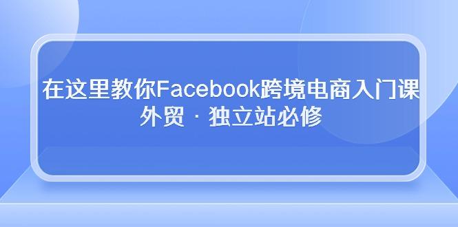 在这里教你Facebook跨境电商入门课，外贸·独立站必修-shxbox省心宝盒